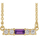 14K Yellow Amethyst & 1/5 CTW Diamond 18" Necklace - Siddiqui Jewelers