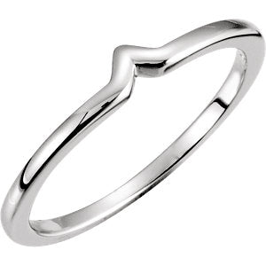 14K White Matching Band for Nine-Stone Cluster Ring - Siddiqui Jewelers