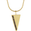 14K Yellow 1/5 CTW Black Diamond Men's Triangle 24" Necklace - Siddiqui Jewelers