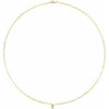 14K Yellow 1/10 CT Natural Diamond Micro Bezel-Set 16" Necklace-Siddiqui Jewelers