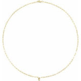 14K Yellow 1/10 CT Natural Diamond Micro Bezel-Set 18" Necklace-Siddiqui Jewelers