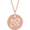 14K Rose Cancer Zodiac Disc 16-18" Necklace Siddiqui Jewelers