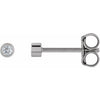 Platinum .025 CT Natural Diamond Micro Bezel Single Stud Earring Siddiqui Jewelers