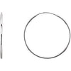 14K White Endless Tube 24 mm Hoop Earring Siddiqui Jewelers