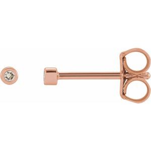 14K Rose .02 CTW Natural Diamond Micro Bezel-Set Earrings-Siddiqui Jewelers