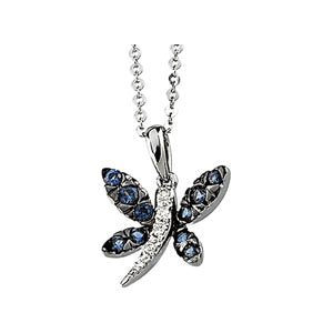 Genuine Blue Sapphire & Diamond Necklace - Siddiqui Jewelers