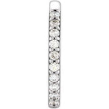 14K White .08 CT Natural Diamond Single 15 mm Huggie Earring Siddiqui Jewelers