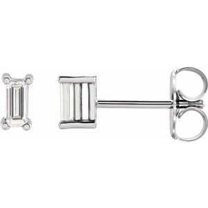 14K White 1/4 CTW Lab-Grown Diamond Stud Earrings Siddiqui Jewelers