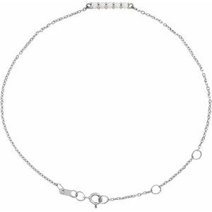 Platinum Natural Ethiopian Opal Bar 6 1/2-7 1/2" Bracelet Siddiqui Jewelers
