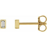 14K Yellow .07 CTW Natural Diamond Bezel-Set Earrings Siddiqui Jewelers