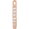 14K Rose .07 CT Natural Diamond Single 12.5 mm Huggie Earring Siddiqui Jewelers