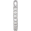 Platinum .07 CT Natural Diamond Single 12.5 mm Huggie Earring Siddiqui Jewelers