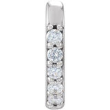 Sterling Silver .04 CT Natural Diamond Single 10 mm Huggie Earring Siddiqui Jewelers