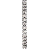 14K White 1/4 CTW Natural Diamond 18 mm Hoop Earring Siddiqui Jewelers