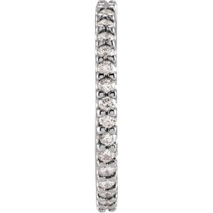 Sterling Silver 1/4 CTW Natural Diamond 18 mm Hoop Earring Siddiqui Jewelers