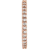 14K Rose 18 mm 1/4 CTW Natural Diamond Huggie Hoop Earring-Siddiqui Jewelers