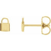 14K Yellow Petite Lock Earrings Siddiqui Jewelers