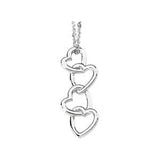 Sterling Silver Linked Hearts Pendant - Siddiqui Jewelers