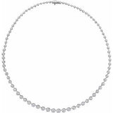 14K White 6 3/4 CTW Lab-Grown Diamond Graduated 16" Necklace Siddiqui Jewelers