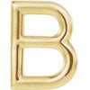 14K Yellow Single Initial B Earring Siddiqui Jewelers