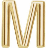 14K Yellow Single Initial M Earring Siddiqui Jewelers