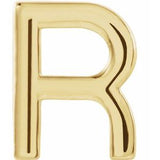 14K Yellow Single Initial R Earring Siddiqui Jewelers