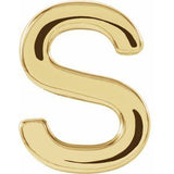 14K Yellow Single Initial S Earring Siddiqui Jewelers