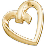 14K Yellow Heart Pendant Slide - Siddiqui Jewelers