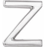 14K White Single Initial Z Earring Siddiqui Jewelers