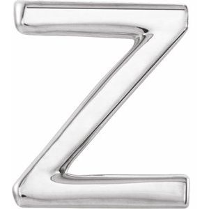 14K White Single Initial Z Earring Siddiqui Jewelers