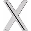 14K White Single Initial X Earring Siddiqui Jewelers