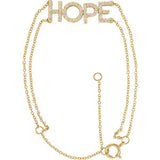 14K Yellow 1/4 CTW Diamond Hope 5-7" Bracelet - Siddiqui Jewelers