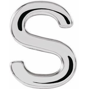Sterling Silver Single Initial S Earring Siddiqui Jewelers