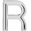 Platinum Single Initial R Earring Siddiqui Jewelers