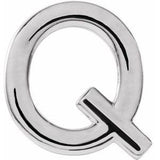 Platinum Single Initial Q Earring Siddiqui Jewelers