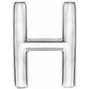 14K White Single Initial H Earring Siddiqui Jewelers