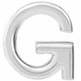 Platinum Single Initial G Earring Siddiqui Jewelers