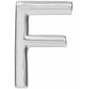 Sterling Silver Single Initial F Earring Siddiqui Jewelers