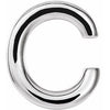 Sterling Silver Single Initial C Earring Siddiqui Jewelers