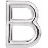 Platinum Single Initial B Earring Siddiqui Jewelers