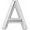 Platinum Single Initial A Earring Siddiqui Jewelers