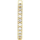 14K Yellow .08 CT Natural Diamond Single 15 mm Huggie Earring Siddiqui Jewelers