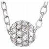14K White 1/8 CTW Diamond Pavé 3 mm Ball 16-18" Necklace-Siddiqui Jewelers