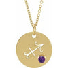 14K Yellow Natural Amethyst Sagittarius Zodiac 16-18" Necklace
 Siddiqui Jewelers