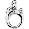 Sterling Silver 20.5x13.5 mm Mother and Child® Slide Pendant - Siddiqui Jewelers