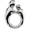 Sterling Silver 14.5x9.8 mm Mother and Child® Slide Pendant - Siddiqui Jewelers