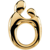 14K Yellow 14.5x9.8 mm Mother and Child® Slide Pendant - Siddiqui Jewelers