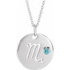 Sterling Silver Natural Blue Zircon Scorpio Zodiac 16-18" Necklace Siddiqui Jewelers