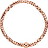 Sterling Silver Rose Gold Plated 4.3 mm Woven Stretch Bracelet - Siddiqui Jewelers