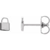 Sterling Silver Petite Lock Earrings Siddiqui Jewelers